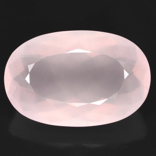 Quarzo rosa rosa fenicottero naturale da 45.78 ct, Taglio ovale, Traslucido