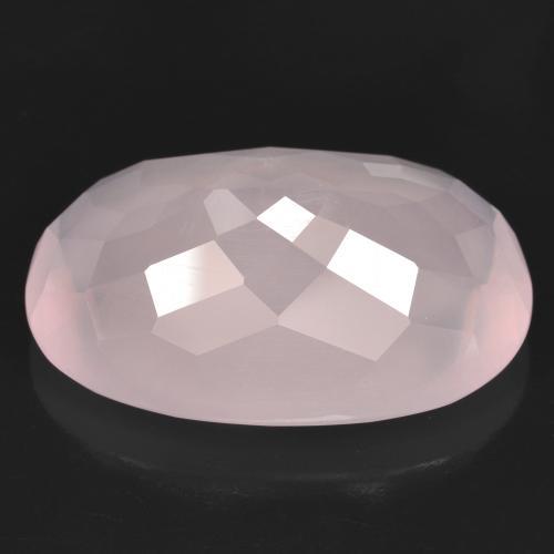 Quarzo rosa rosa fenicottero naturale da 45.78 ct, Taglio ovale, Traslucido