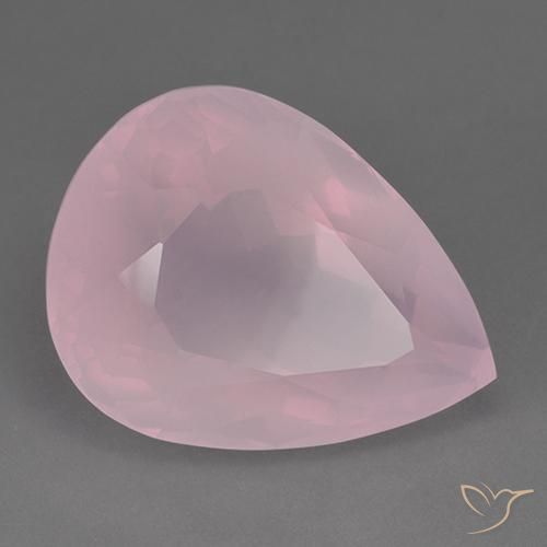 Quarzo rosa Rosa rosa naturale da 83.06 ct, Forma a pera, Trasparente