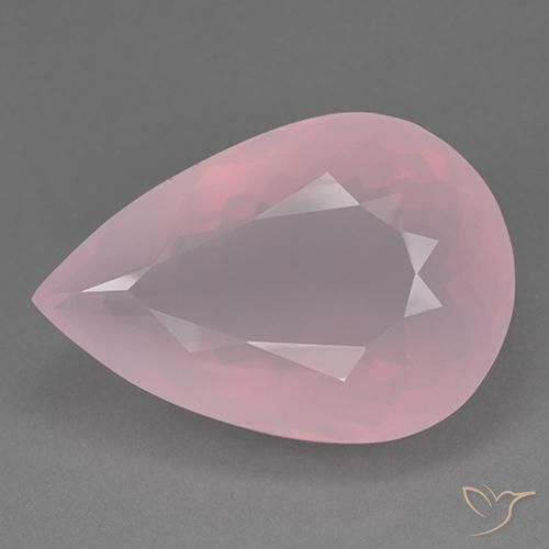 98.09ct Naturale Rosa rosa Quarzo rosa, Forma a pera, Trasparente