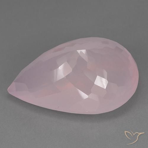 Quarzo rosa Rosa rosa naturale da 98.09 ct, Forma a pera, Trasparente