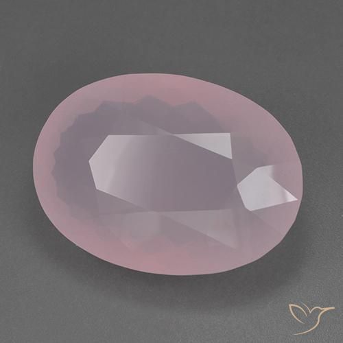 Quarzo rosa Rosa rosa naturale da 80.59 ct, Ovale, Trasparente