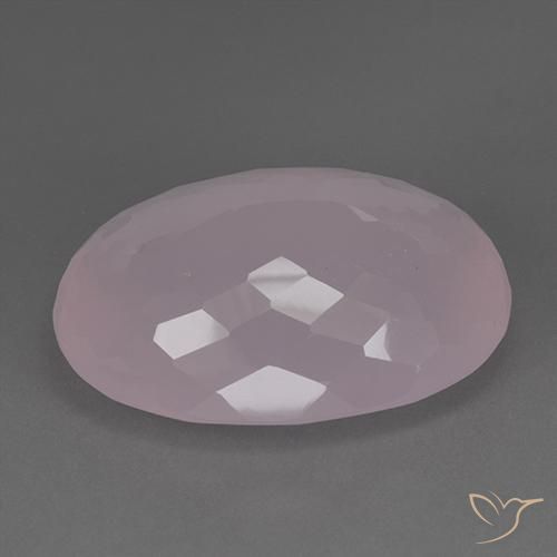 Quarzo rosa Rosa rosa naturale da 80.59 ct, Ovale, Trasparente