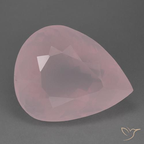 83.50ct Naturale Rosa chiaro Quarzo rosa, Forma a pera, Trasparente