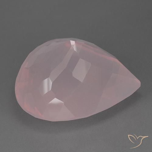 Quarzo rosa Rosa chiaro naturale da 83.50 ct, Forma a pera, Trasparente