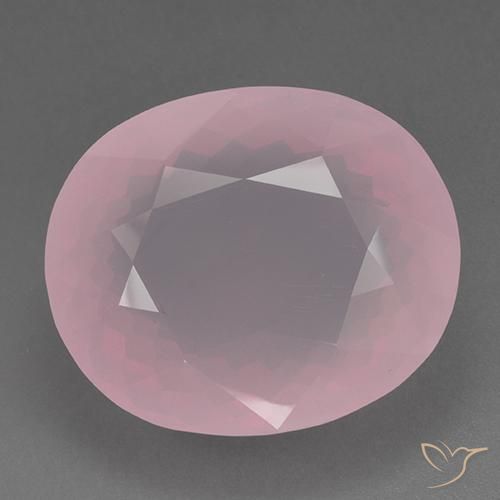 89.42ct Naturale Rosa medio rosa Quarzo rosa, Ovale, Trasparente