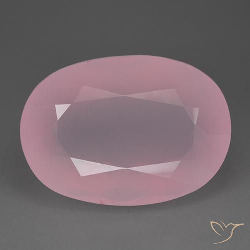 112.60ct Naturale Rosa medio-scuro Quarzo rosa, Ovale, Trasparente