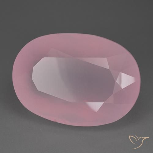 Quarzo rosa Rosa medio-scuro naturale da 112.60 ct, Ovale, Trasparente