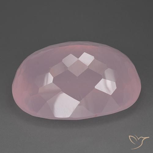 Quarzo rosa Rosa medio-scuro naturale da 112.60 ct, Ovale, Trasparente
