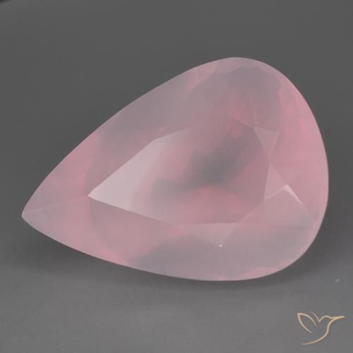 Quarzo rosa Rosa medio rosa naturale da 76.69 ct, Forma a pera, Trasparente