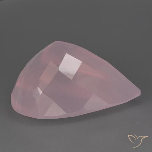 Quarzo rosa Rosa medio rosa naturale da 76.69 ct, Forma a pera, Trasparente