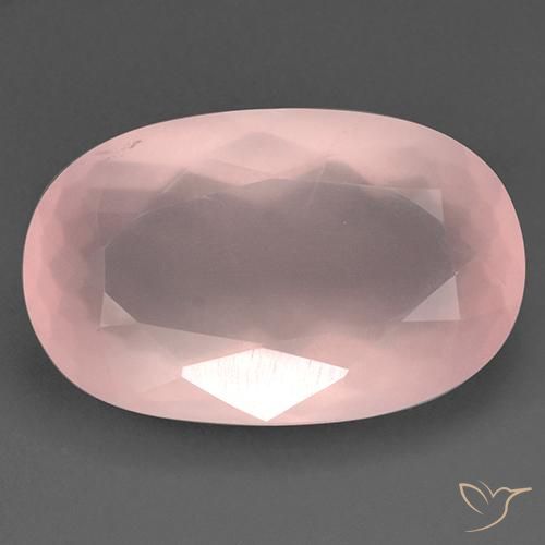 55.44ct Naturale Rosa medio Quarzo rosa, Ovale, Trasparente
