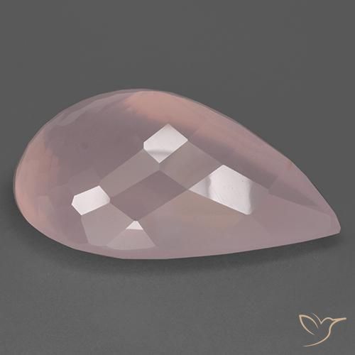 Quarzo rosa Rosa chiaro naturale da 85.78 ct, Forma a pera, Trasparente