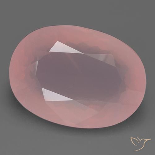 108.80ct Naturale Rosa rosa Quarzo rosa, Ovale, Trasparente
