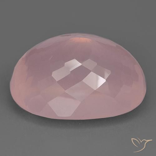 Quarzo rosa Rosa rosa naturale da 108.80 ct, Ovale, Trasparente