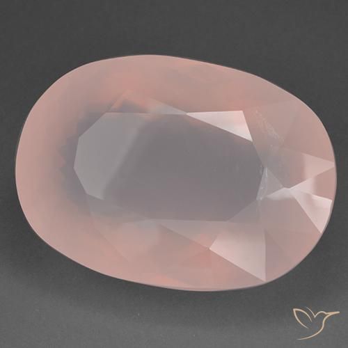 Quarzo rosa Rosa chiaro naturale da 115.62 ct, Ovale, Trasparente