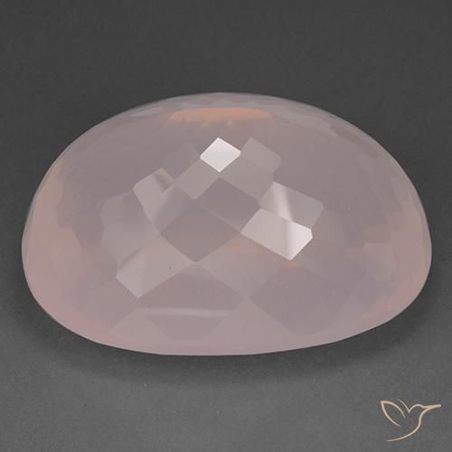 Quarzo rosa Rosa chiaro naturale da 115.62 ct, Ovale, Trasparente