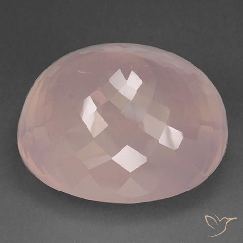 Quarzo rosa rosa fenicottero naturale da 127.53 ct, Ovale, Trasparente