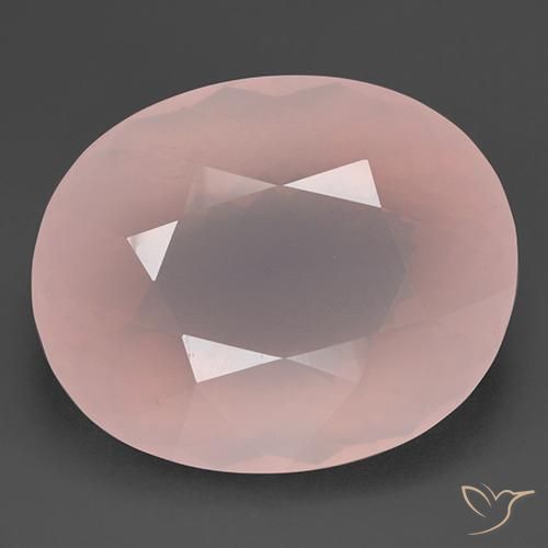 153.32ct Naturale Rosa cipria Quarzo rosa, Ovale, Trasparente