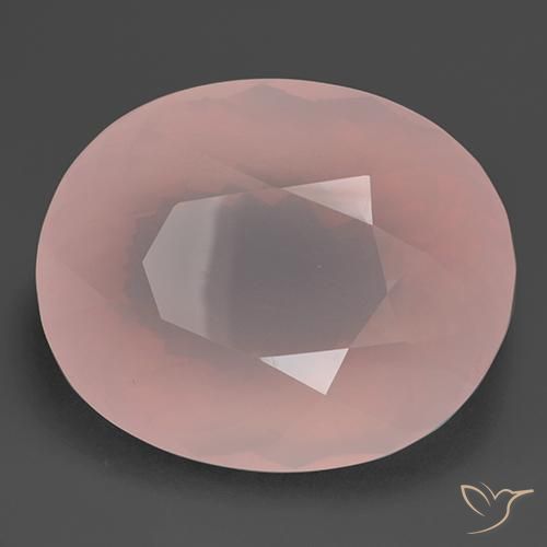 Quarzo rosa Rosa cipria naturale da 153.32 ct, Ovale, Trasparente