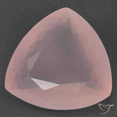 104.33ct Naturale Rosa Corallo Chiaro Quarzo rosa, Taglio trillion, Trasparente