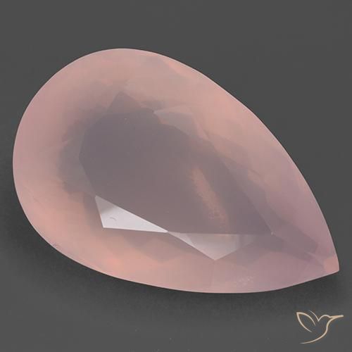 167.02ct Naturale Rosa rosa Quarzo rosa, Forma a pera, Trasparente