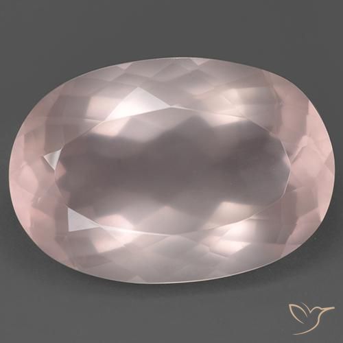 108.15ct Naturale Rosa Corallo Chiaro Quarzo rosa, Ovale, Trasparente