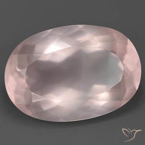 Quarzo rosa Rosa Corallo Chiaro naturale da 108.15 ct, Ovale, Trasparente