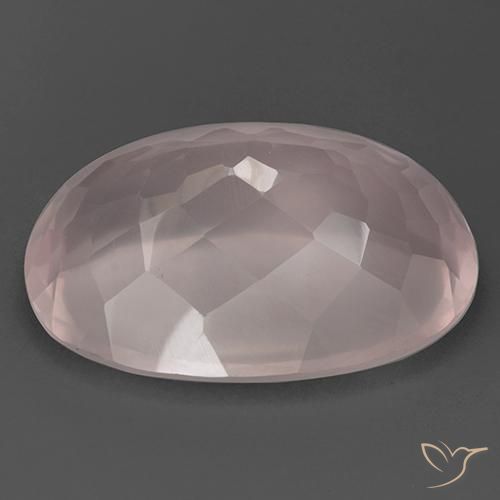 Quarzo rosa Rosa Corallo Chiaro naturale da 108.15 ct, Ovale, Trasparente