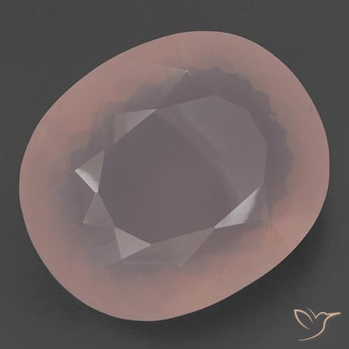 Quarzo rosa Rosa rosa naturale da 243.58 ct, Ovale, Trasparente