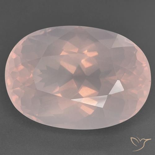 Quarzo rosa Rosa chiaro naturale da 51.90 ct, Ovale, Trasparente