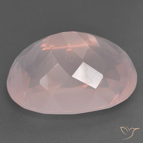 Quarzo rosa Rosa chiaro naturale da 51.90 ct, Ovale, Trasparente
