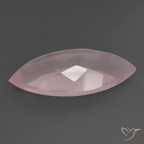 Quarzo rosa Rosa vivido naturale da 18.58 ct, Taglio marquise, Trasparente