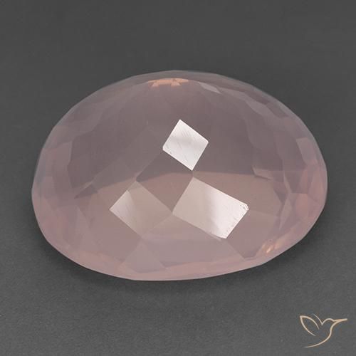 Quarzo rosa Rosa medio naturale da 51.41 ct, Ovale, Trasparente