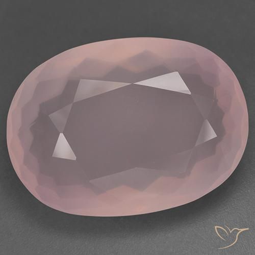 Quarzo rosa Rosa medio naturale da 48.51 ct, Ovale, Trasparente