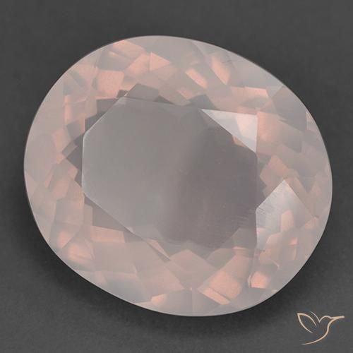 Quarzo rosa Rosa chiaro naturale da 25.35 ct, Ovale, Trasparente