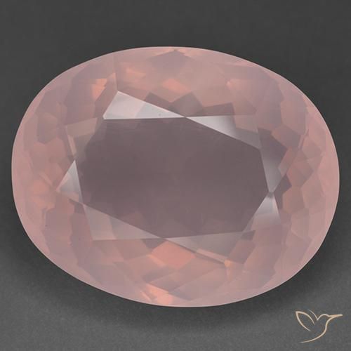56.48ct Naturale Rosa rosa Quarzo rosa, Ovale, Trasparente