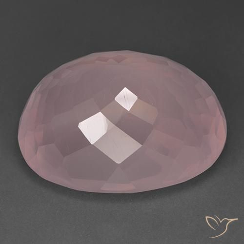 Quarzo rosa Rosa rosa naturale da 56.48 ct, Ovale, Trasparente