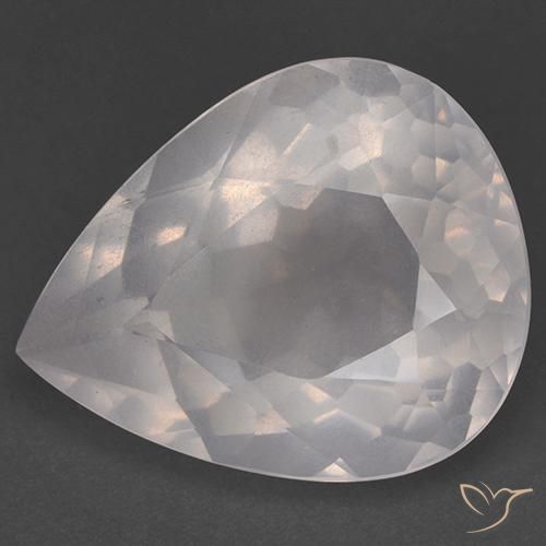 Quarzo rosa Rosa molto chiaro naturale da 26.48 ct, Forma a pera, Trasparente