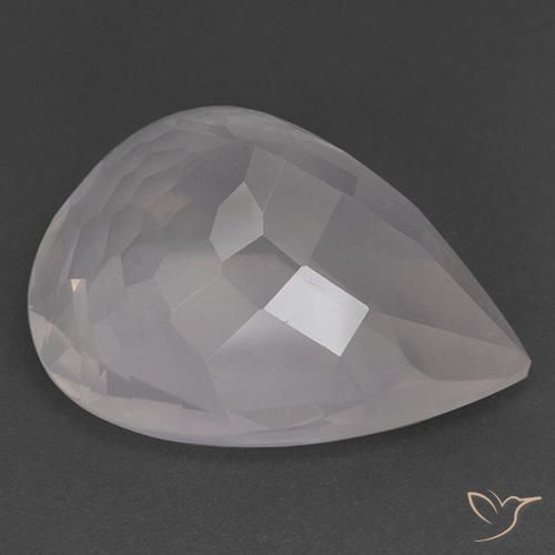 Quarzo rosa Rosa molto chiaro naturale da 26.48 ct, Forma a pera, Trasparente