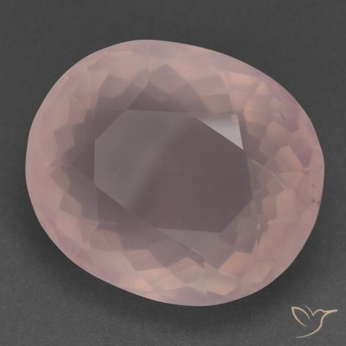 Quarzo rosa Rosa rosa naturale da 33.55 ct, Ovale, Trasparente