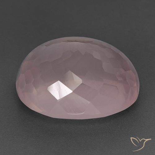 Quarzo rosa Rosa rosa naturale da 33.55 ct, Ovale, Trasparente