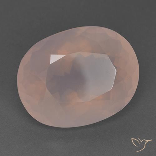 Quarzo rosa Rosa medio naturale da 22.88 ct, Ovale, Trasparente
