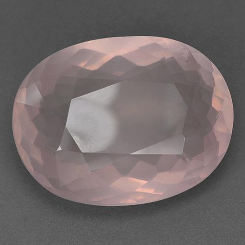 Quarzo rosa Rosa chiaro naturale da 26.41 ct, Ovale, Trasparente