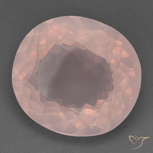 Quarzo rosa Rosa Corallo Chiaro naturale da 44.89 ct, Ovale, Trasparente