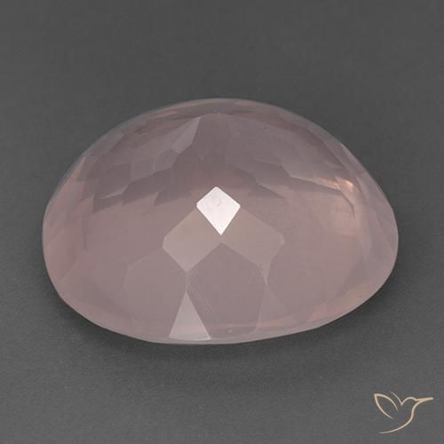 Quarzo rosa Rosa Corallo Chiaro naturale da 44.89 ct, Ovale, Trasparente