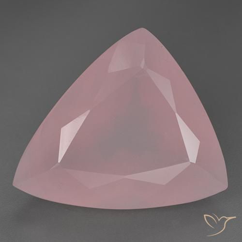 55.58ct Naturale Tono rosa Quarzo rosa, Taglio trillion, Trasparente