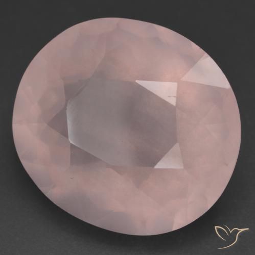 Quarzo rosa Rosa rosa naturale da 26.84 ct, Ovale, Trasparente