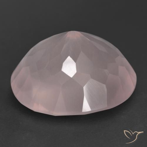 Quarzo rosa Rosa rosa naturale da 26.84 ct, Ovale, Trasparente