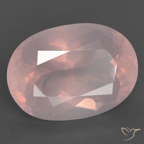 Quarzo rosa Rosa vivido naturale da 28.05 ct, Ovale, Trasparente